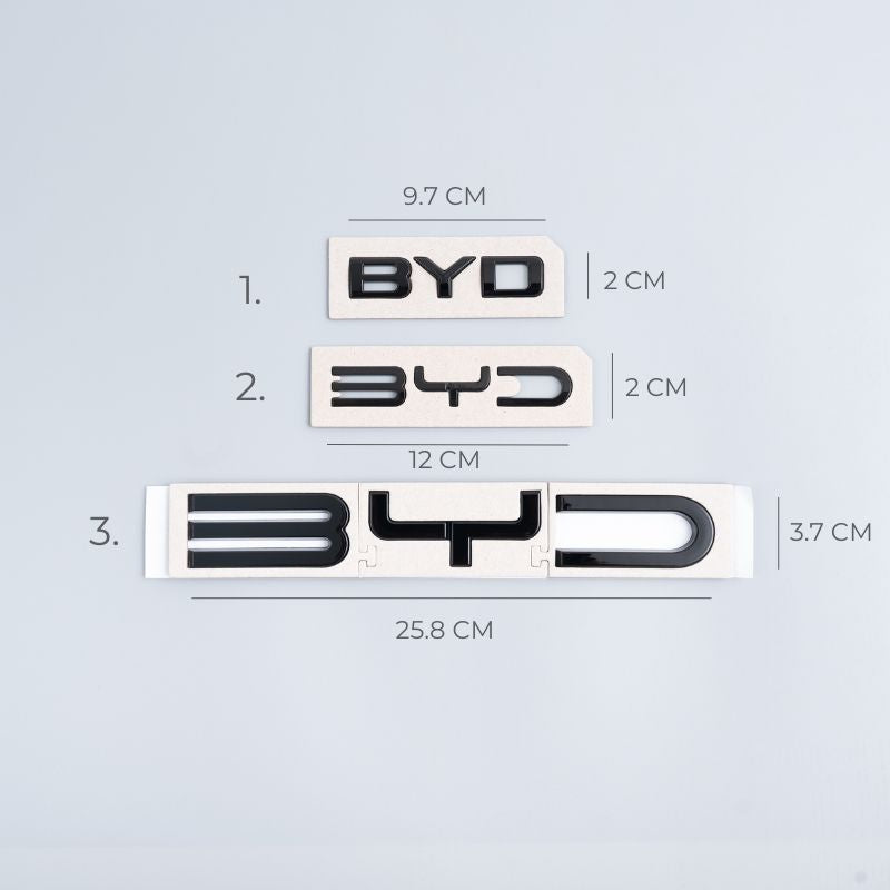 Autocollant d'insigne d'emblème de coffre arrière de voiture pour BYD - vue 3