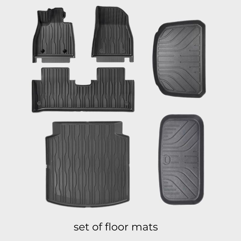 Tapis de sol et tapis de coffre en caoutchouc TPE pour BYD Seal - vue 7