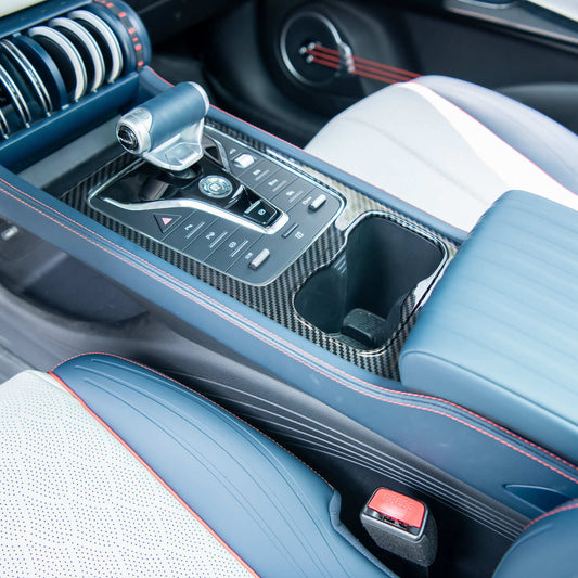Couverture de panneau de console centrale de voiture de fibre de carbone ABS pour BYD Atto 3 - BYD