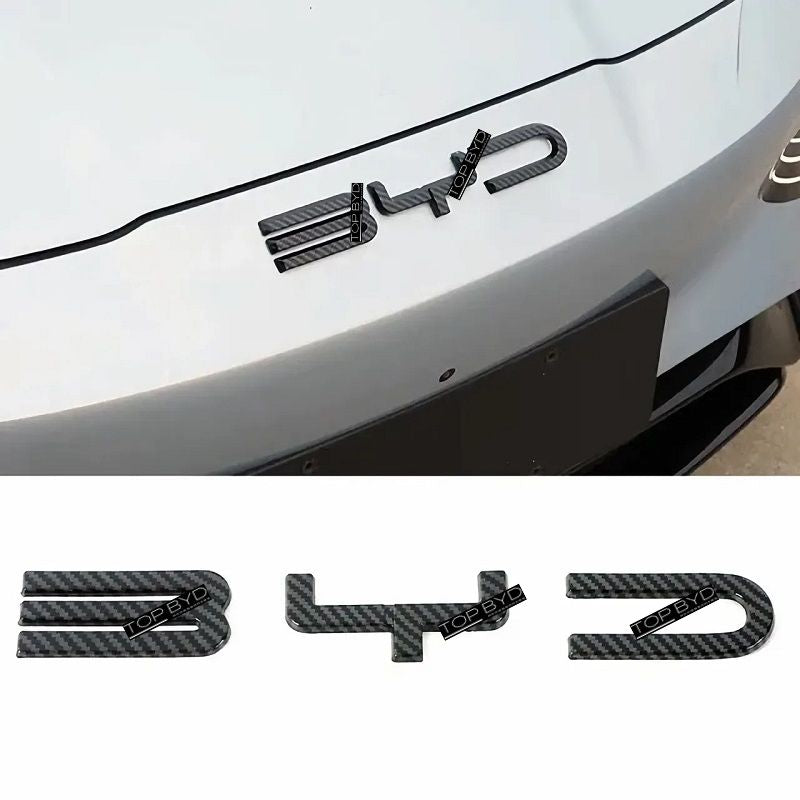 Autocollant d'insigne d'emblème de pare-chocs avant de voiture pour BYD - vue 3