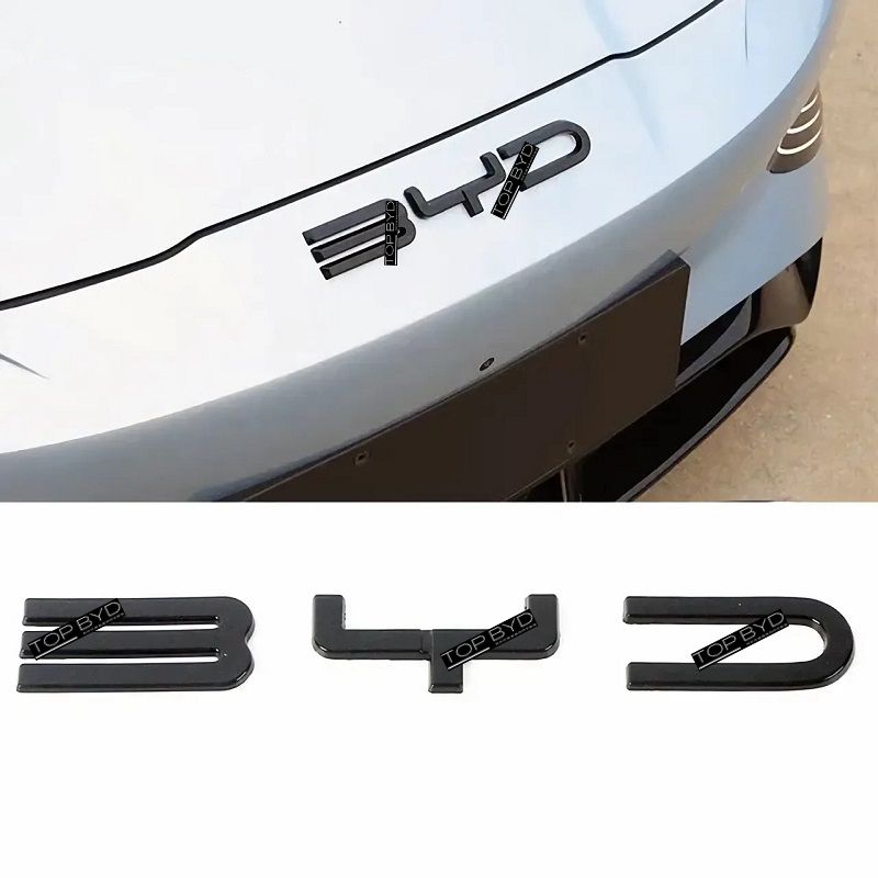 Autocollant d'insigne d'emblème de pare-chocs avant de voiture pour BYD - vue 2