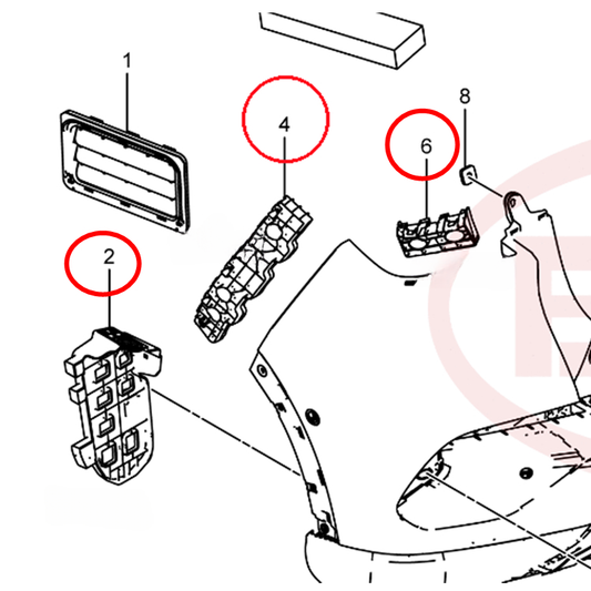 ön veya arka tampon desteği braketi tutucu pour BYD Atto 3 - BYD