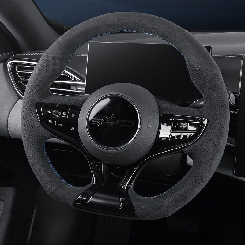 Juste de volant de voiture en cuir, adaptée pour BYD - vue 3