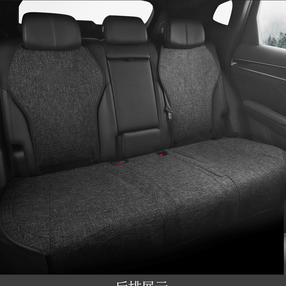 Coussin de siège de voiture en lin pour BYD (ensemble complet de 5 places) - vue 4