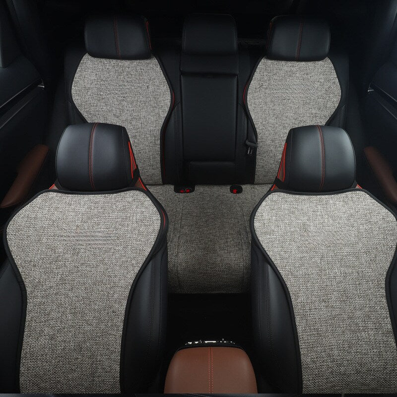 Coussin de siège de voiture en lin pour BYD (ensemble complet de 5 places) - vue 2